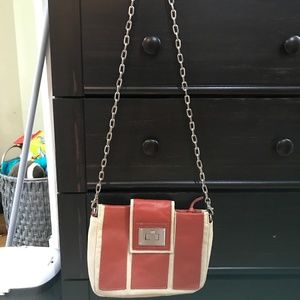 BCBGMaxazria orange/tan cross body bag